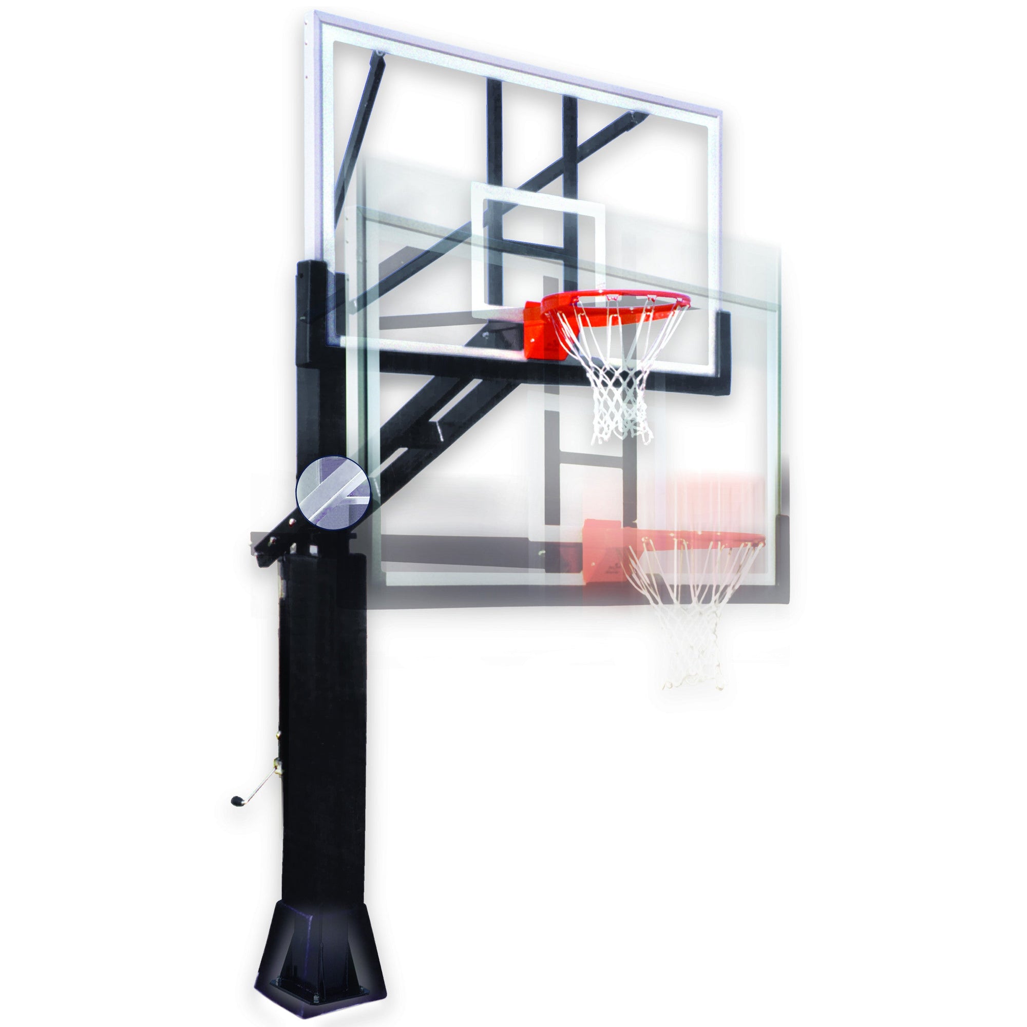 First Team Stainless Olympian In-Ground Adjustable Basketball Goal