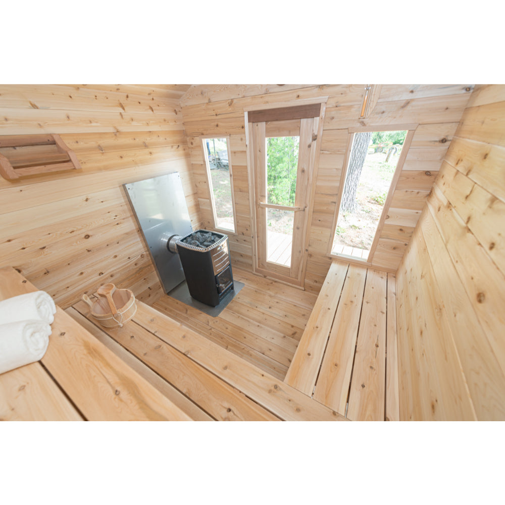 Dundalk Georgian Outdoor Cabin Sauna | 2-6 persons (CTC88W) - Fitness Recovery Lab