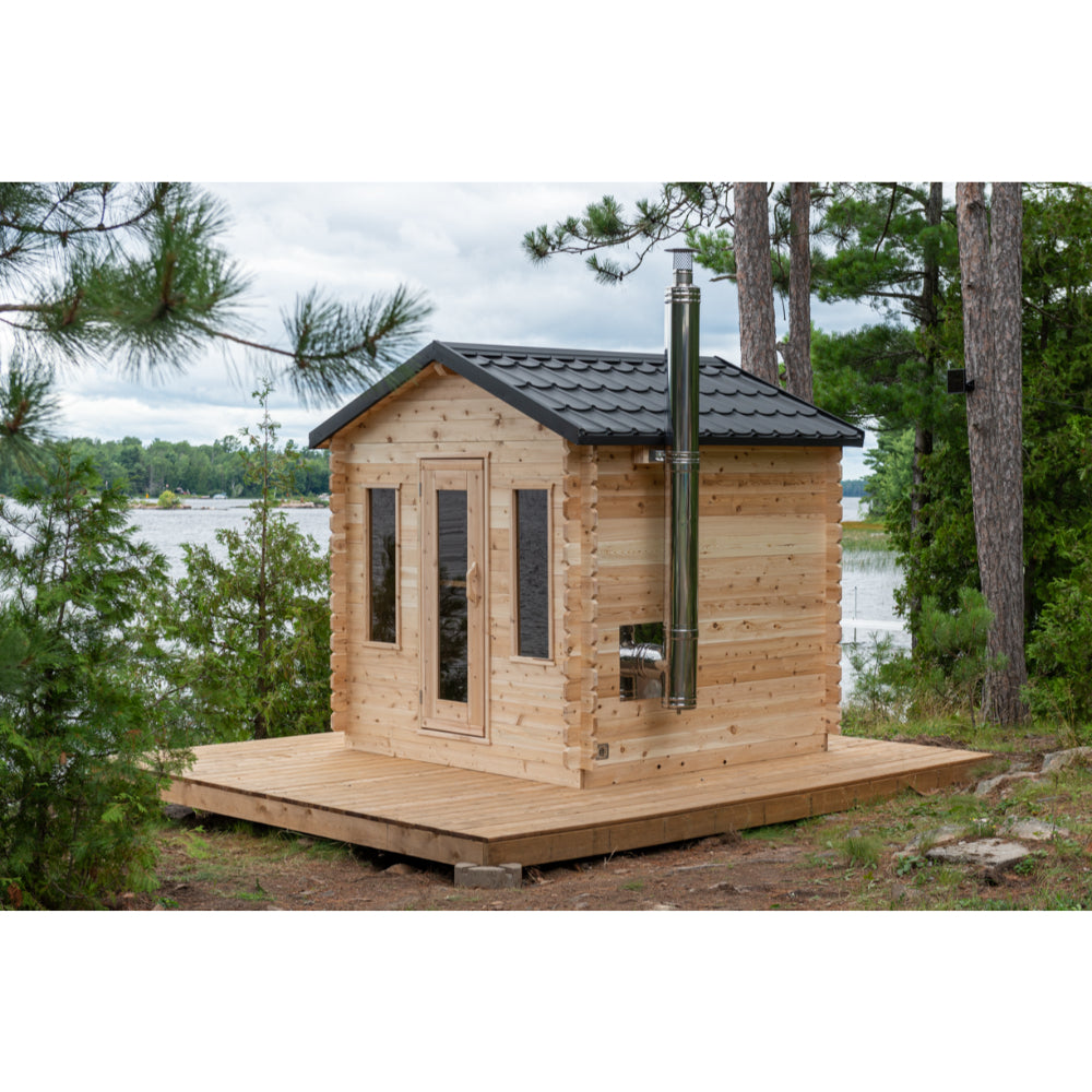 Dundalk Georgian Outdoor Cabin Sauna | 2-6 persons (CTC88W) - Fitness Recovery Lab