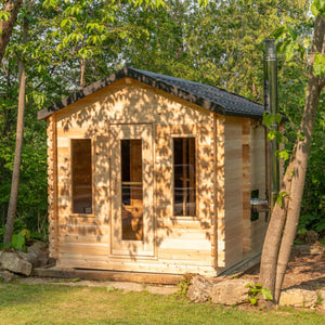 Dundalk Large Georgian Outdoor Cabin Sauna with Changeroom