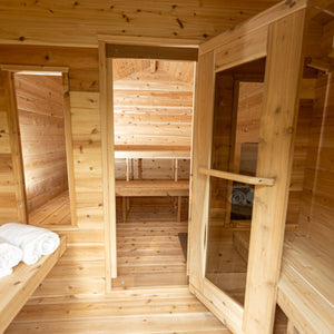 Dundalk Large Georgian Outdoor Cabin Sauna with Changeroom