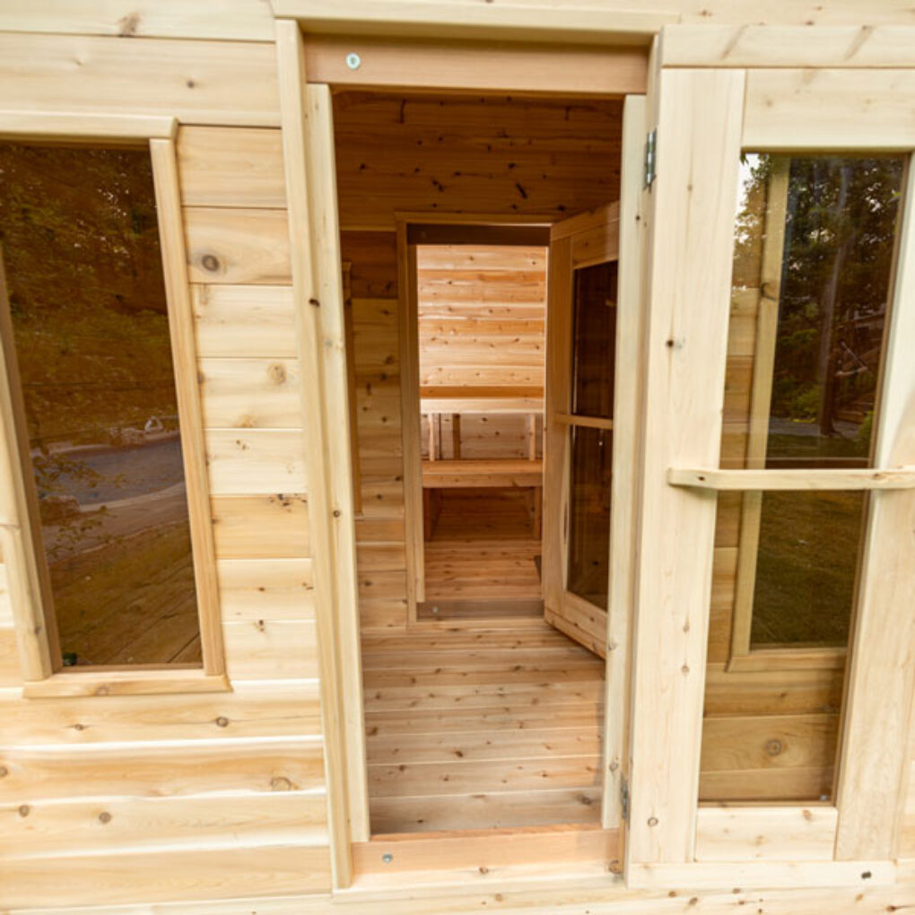 Dundalk Large Georgian Outdoor Cabin Sauna with Changeroom - Fitness Recovery Lab