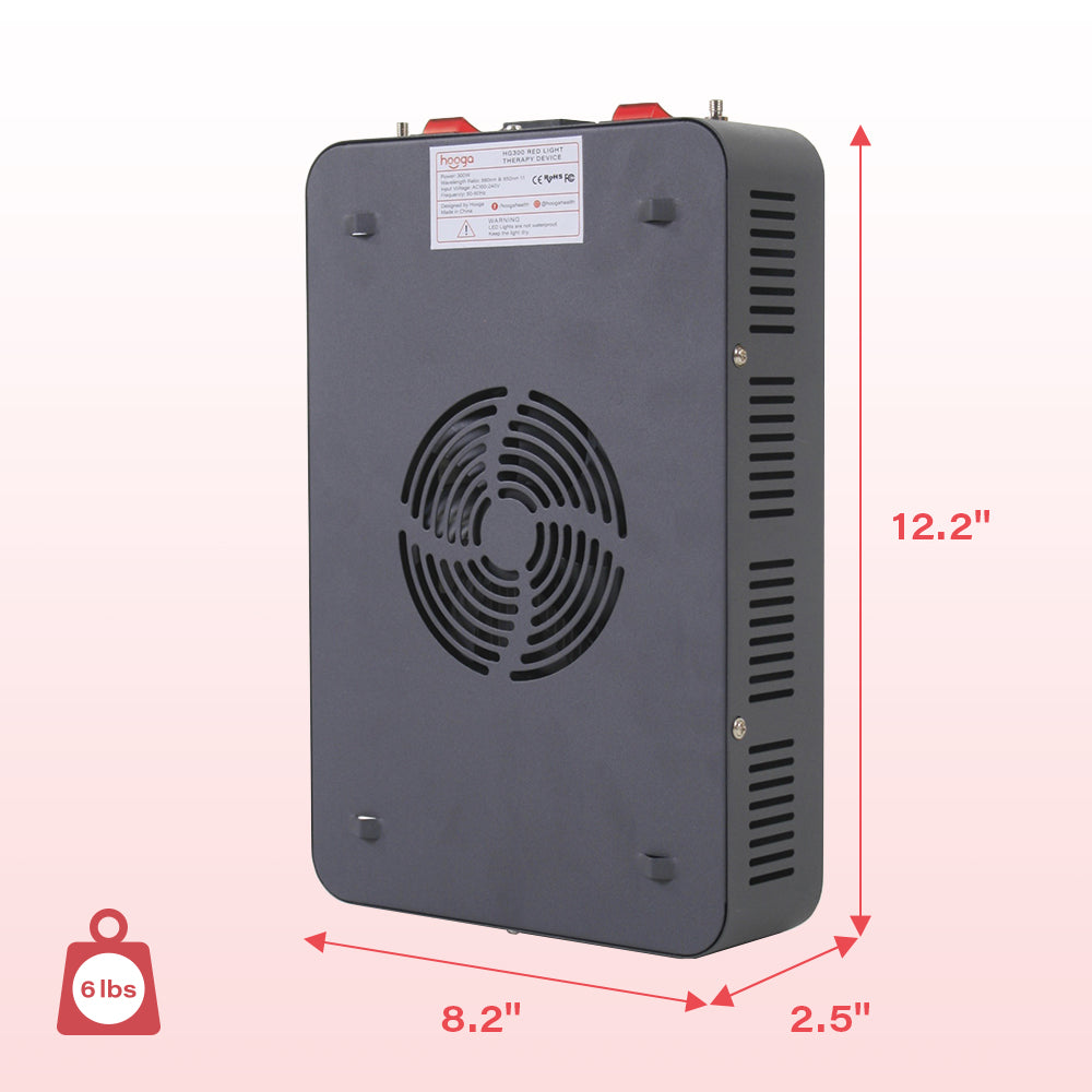 Hooga HG300 - Small Red Light Therapy Portable Panel For Face and Body - Fitness Recovery Lab