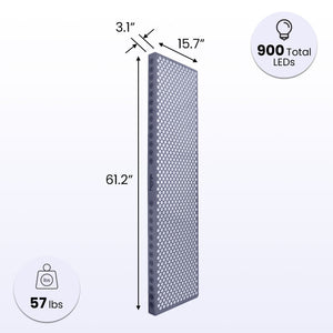 Hooga HGPRO4500 - Full Body Red Light Therapy Panel For Home, Office and Gym