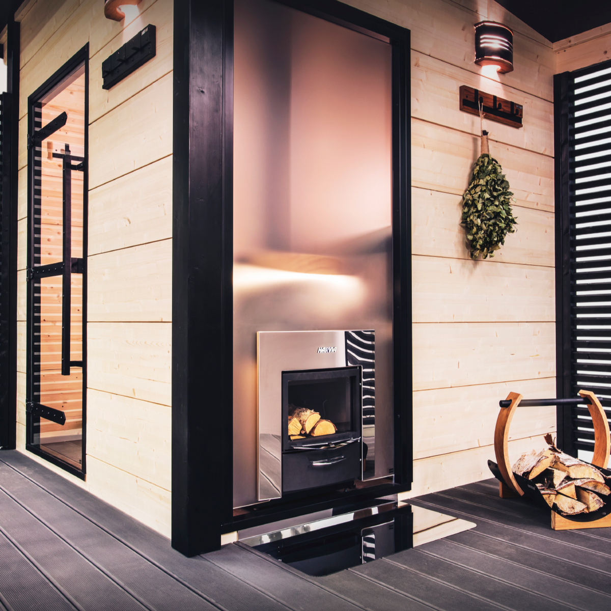 Harvia Legend 240 Duo 21kW Wood Burning Sauna Stove/Fireplace Combo | WK240LDLUX - Fitness Recovery Lab