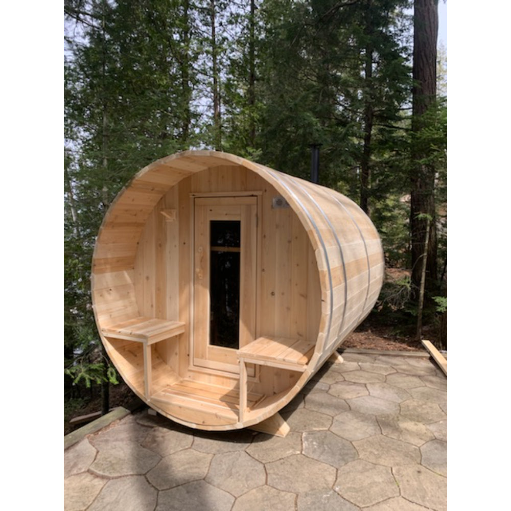 Dundalk Serenity Barrel Sauna | 2-4 persons (CTC2245W) - Fitness Recovery Lab