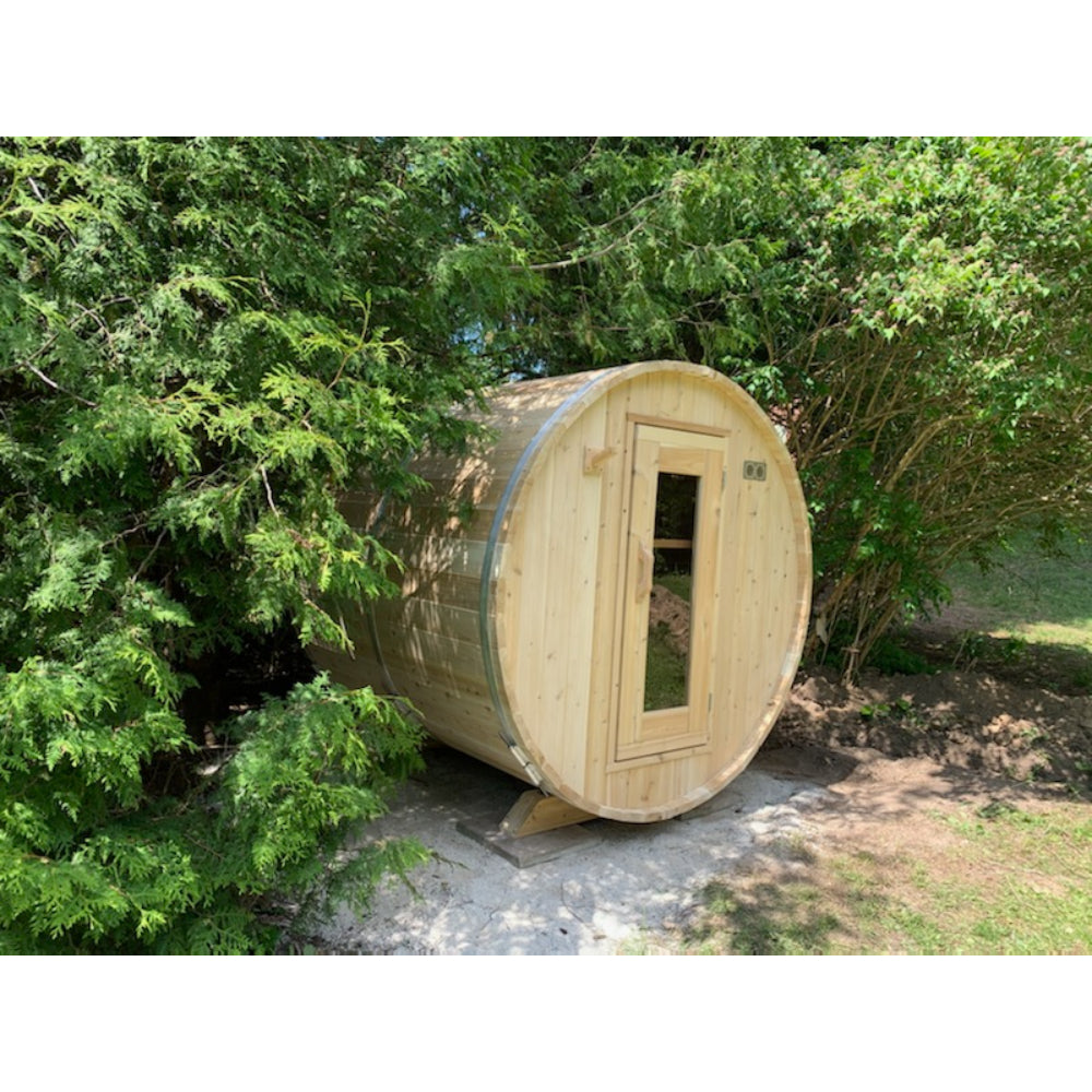 Dundalk Harmony Barrel Sauna | 2-4 persons (CTC22W) - Fitness Recovery Lab