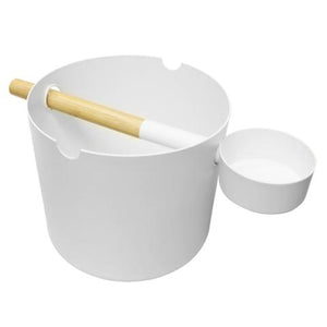 KOLO Sauna Bucket+Ladle Set, Bamboo/Aluminum, 1Gal
