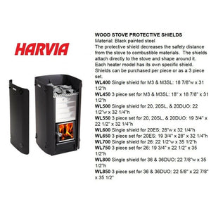 Harvia M3 SL Wood-Burning Sauna Stove / Heater with Exterior Feed
