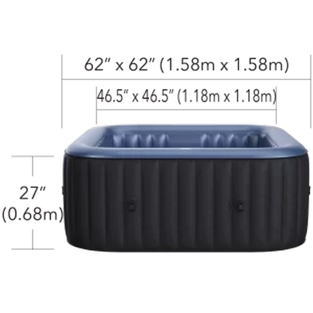 MSPA COMFORT Tekapo 2-6 Person Inflatable Hot Tub Spa for Garden/Backyard - Fitness Recovery Lab