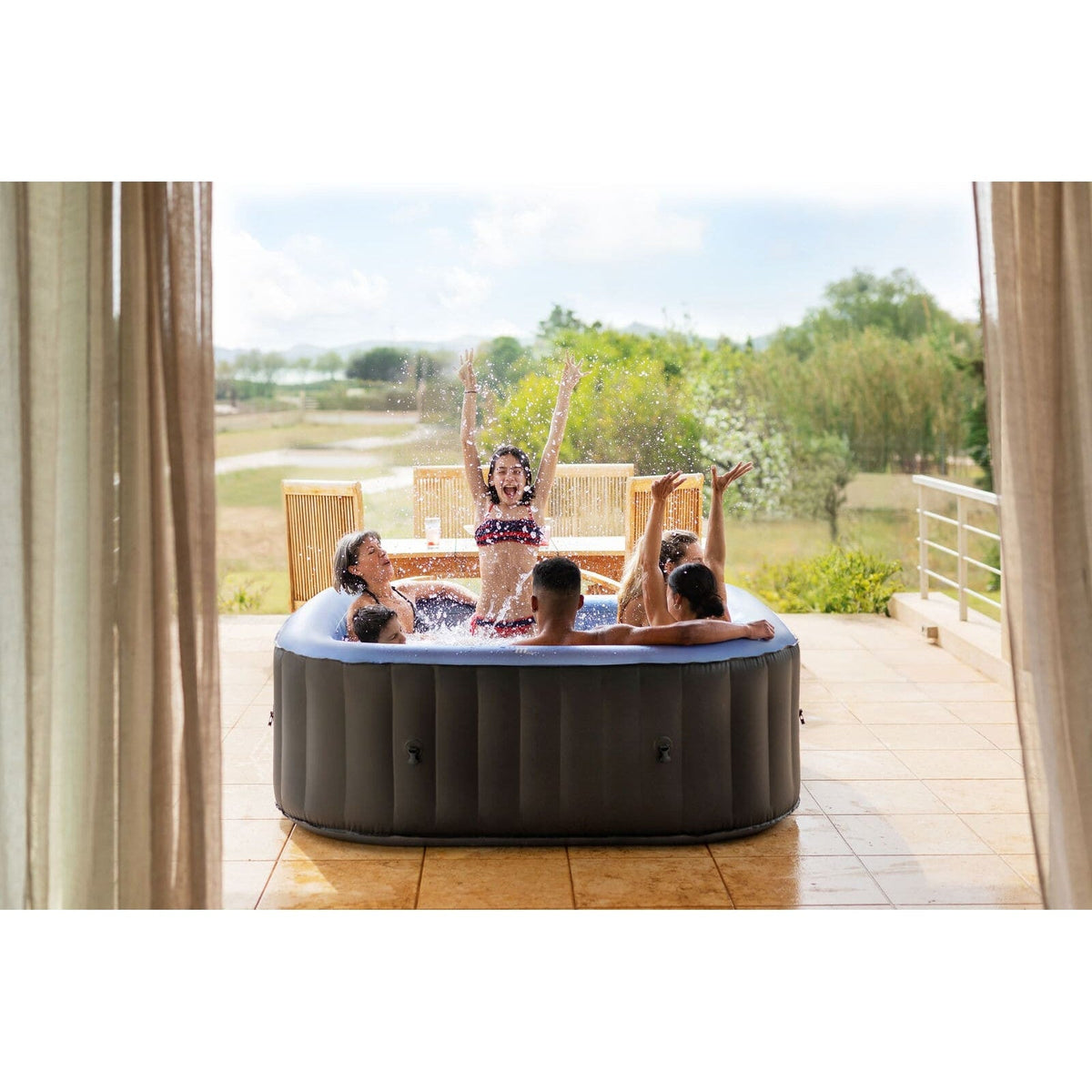 MSPA COMFORT Tekapo 2-6 Person Inflatable Hot Tub Spa for Garden/Backyard - Fitness Recovery Lab