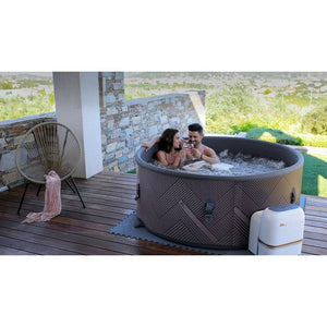 MSPA FRAME Mono Round 2-6 Person Inflatable Backyard/Outdoor Hot Tub Spa