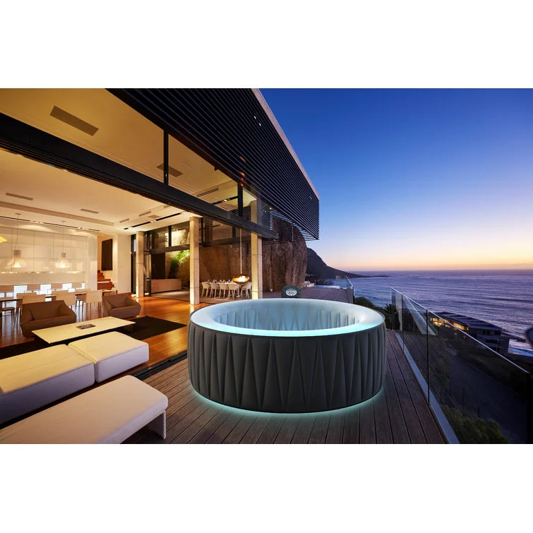 MSPA URBAN Aurora Round 2-6 Person Inflatable Hot Tub Spa With LED for Garden/Backyard - Fitness Recovery Lab