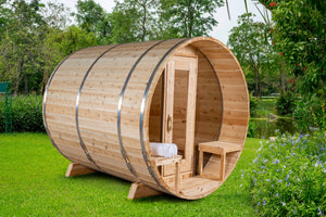 Dundalk Serenity Barrel Sauna 2-4 Persons w/ Panoramic Glass