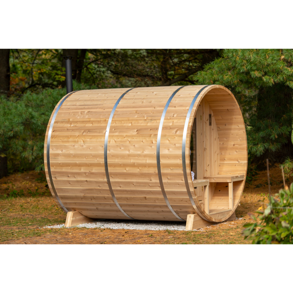Dundalk Serenity Barrel Sauna | 2-4 persons (CTC2245W) - Fitness Recovery Lab
