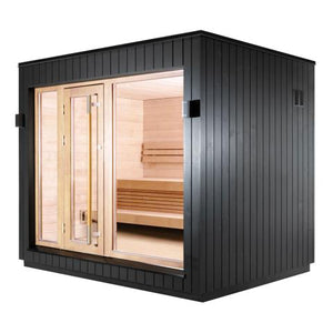 SaunaLife Model Outdoor Premium Designer Sauna G7S with Bluetooth | Garden Series