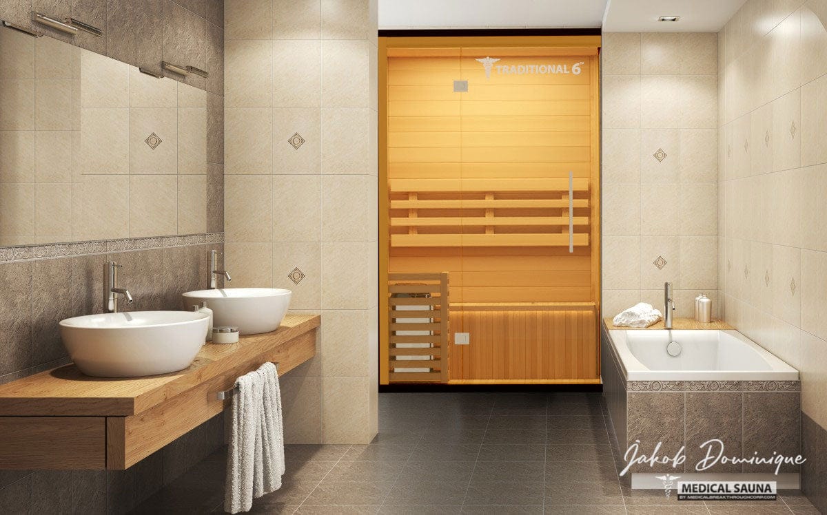 Medical Breakthrough Saunas - Traditional 6™ 3 Person Indoor Steam Sauna - Fitness Recovery Lab