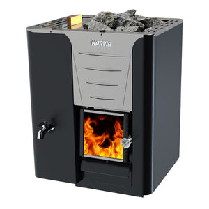 Harvia Pro 20 LS Wood-Burning Sauna Stove / Heater w/ Water Tank - Fitness Recovery Lab