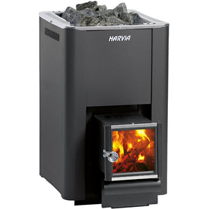 Harvia Pro 20 SL Wood-Burning Sauna Stove / Heater w/ Firebox Extension - 24kW