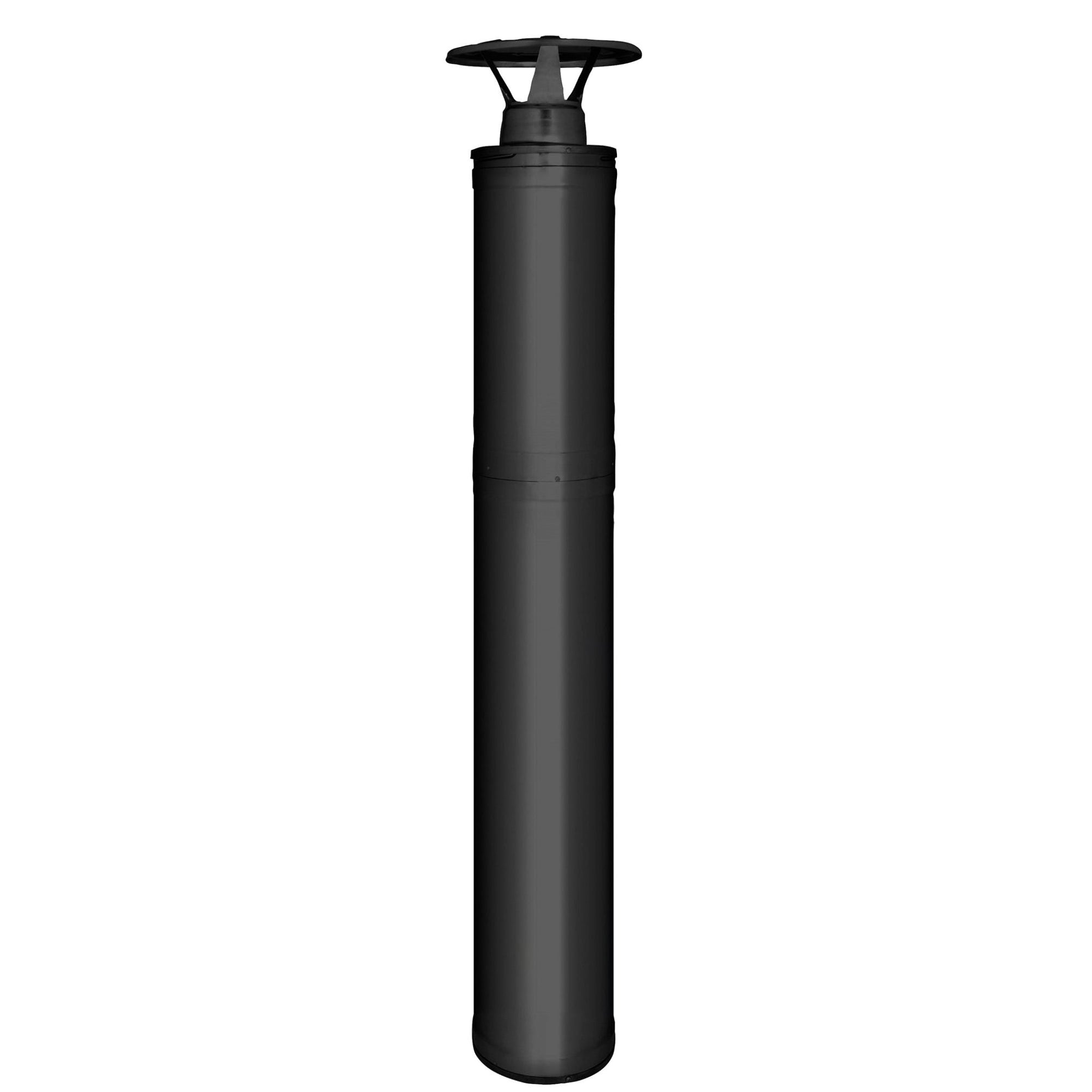 Harvia Black Chimney Kit for Wood-Burning Stove / Heater WHP1500M , 1500mm, Black Steel - Fitness Recovery Lab
