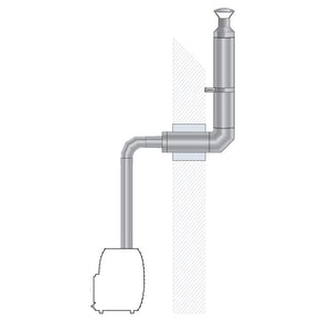 HUUM Through-Wall Chimney Kit, For Wood Stove