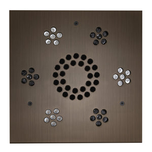 ThermaSol Serenity Light and Steam Shower Music System Modern with LED Lights and Remote Control Square - Sea & Stone Bath