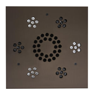 ThermaSol Serenity Light and Steam Shower Music System Modern with LED Lights and Remote Control Square - Sea & Stone Bath