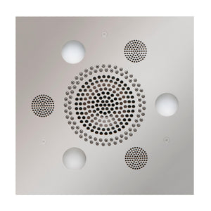 ThermaSol Serenity Light, Sound, Rain Shower Head System Square - Sea & Stone Bath