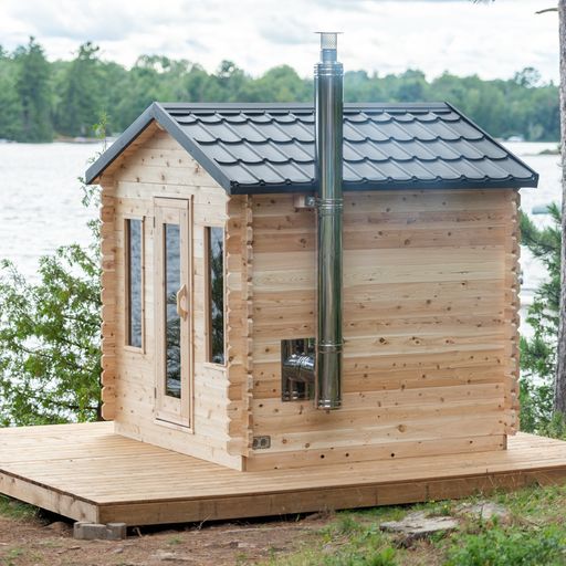 Dundalk Georgian Outdoor Cabin Sauna | 2-6 persons (CTC88W) - Fitness Recovery Lab