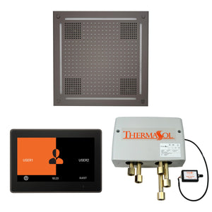ThermaSol The Wellness Hydrovive Shower Head and Digital Shower Valve with 10" ThermaTouch Square - Sea & Stone Bath