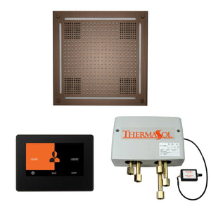 ThermaSol The Wellness Hydrovive Shower Head and Digital Shower Valve with 7" ThermaTouch Square - Sea & Stone Bath