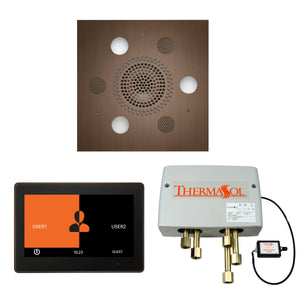 ThermaSol The Wellness Shower Head, and Digital Shower Valve with 10" ThermaTouch Square - Sea & Stone Bath