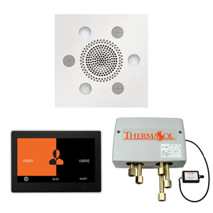 ThermaSol The Wellness Shower Head, and Digital Shower Valve with 10" ThermaTouch Square - Sea & Stone Bath