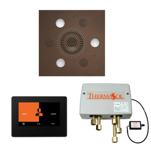 ThermaSol The Wellness Shower Head, and Digital Shower Valve with 7" ThermaTouch Square - Sea & Stone Bath