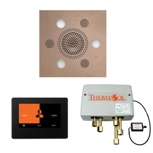 ThermaSol The Wellness Shower Head, and Digital Shower Valve with 7" ThermaTouch Square - Sea & Stone Bath